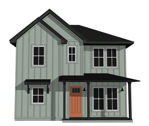 Floor plan for 2 beds, 2.5 baths, 1272 sqft